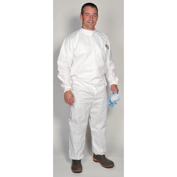 Kleenguard Disposable Coveralls, Collared, XL, KleenGuard(TM) A30, Zipper, Elastic Cuff, Elastic Ankle, 25 PK - 46104