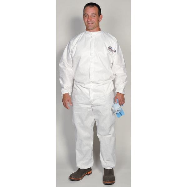 Kleenguard Disposable Coveralls, Collared, XL, KleenGuard(TM) A30, Zipper, Elastic Cuff, Elastic Ankle, 25 PK - 46104