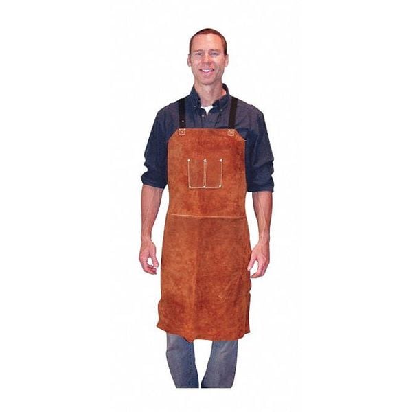 Tillman 24X36 Lth Dk Brwn Bib Apron - 3836