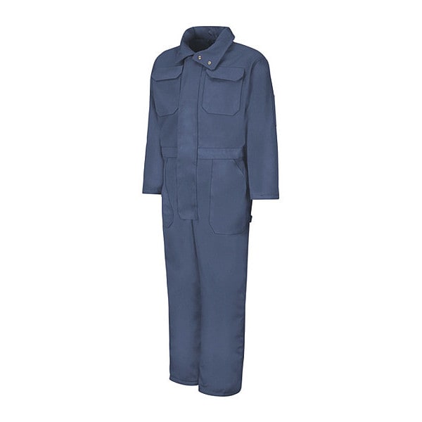 Red Kap CD32 Insulated Duck Coverall, Cotton/Polyester, 10 oz Fabric Weight, Navy, L Regular - CD32ND RG L