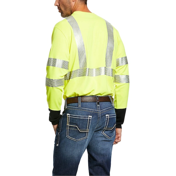 Ariat Men's FR Hi-Vis Longsleeve Tee, 16.4 cal/sq cm, S, Pique - 10025432