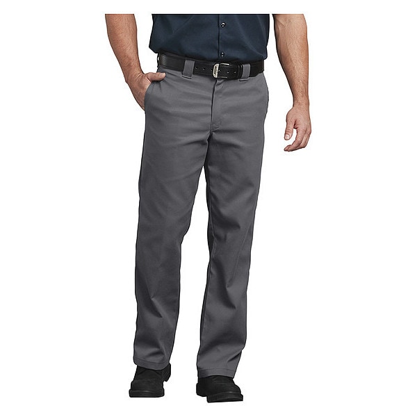 Dickies Men's Work Pants, 2XL/3XL, Gray, 65% Polyester/35% Cotton - NP2101 28R30