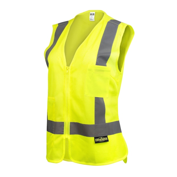 Radians Women's Hi-Vis Safety Vest M Class Class 2 , Zipper 2 Pockets - SV2ZWGMM