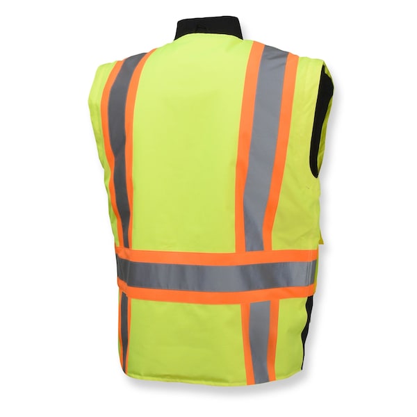 Radians Hi-Vis Reversible Bomber Jacket, Ripstop Polyester, Class Type R Class 3 Hi-Vis Green / Black, XL - SJ610B-3ZGS-XL