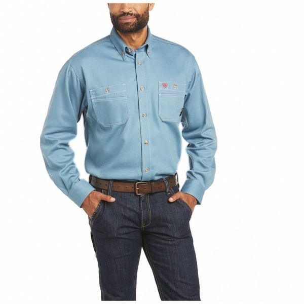 Ariat Men's FR Durastretch Work Shirt, 9.7 cal/sq cm, 2XL, Vented Work Shirt - 10035433