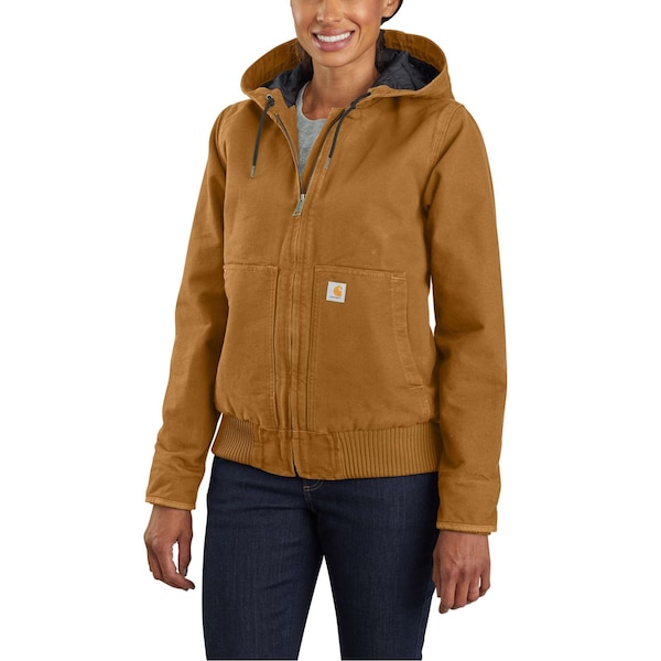 Carhartt J130 W LseFit WshDck Ins Active Jac - 104053-BRN