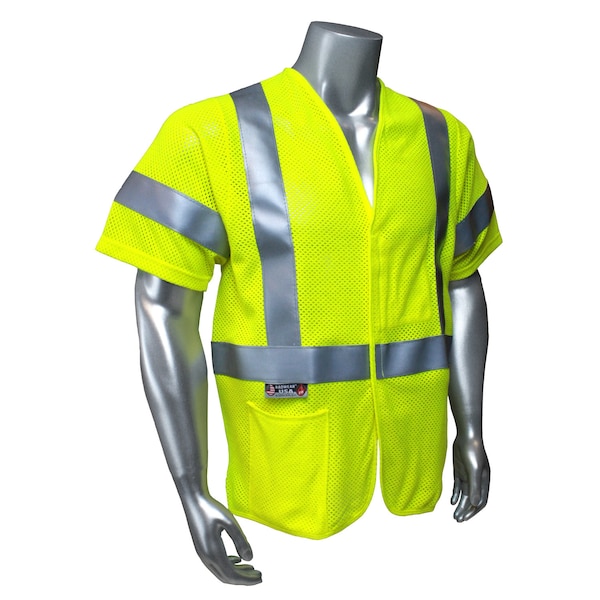 Radians Hi-Vis FR Safety Vest M Class 3 , Hook & Loop 2 Pockets - SV97-3VGMFR-M