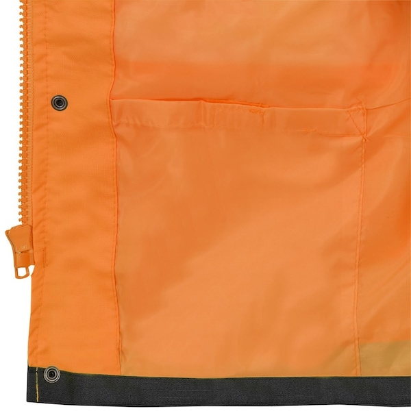 Pioneer Ripstop Jacket, Orange, Small, 300 Denier PU-Coated Ripstop Polyester, Black|Hi-Vis Orange, S - V1200251U-S