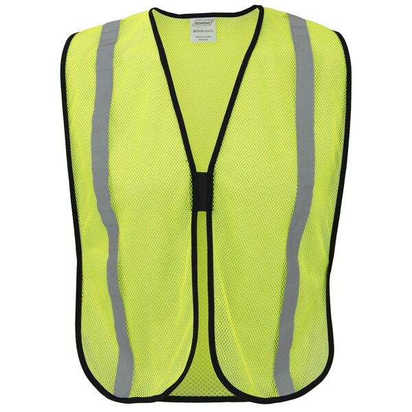 Ironwear Standard Polyester Safety Vest w/ 1" Reflective Tape (Lime) - 1217-L