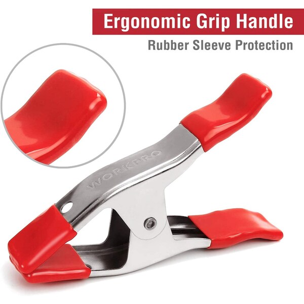 Prime-Line WORKPRO Steel Spring Clamp, Heavy-Duty, 1 in., Non-Marking PVC Coated Tips and Handles - W032006