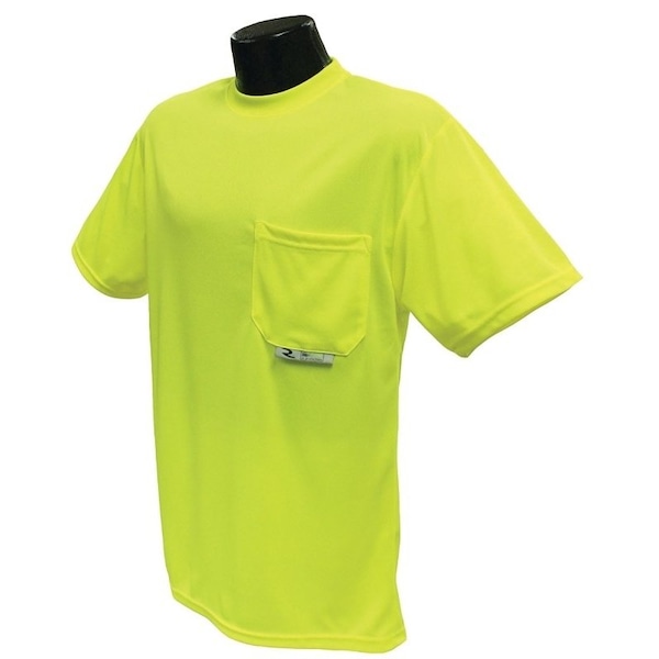 Radwear Radians Safety T-Shirt, L, Polyester, Green, Short Sleeve, Pullover - ST11-NPGS-L