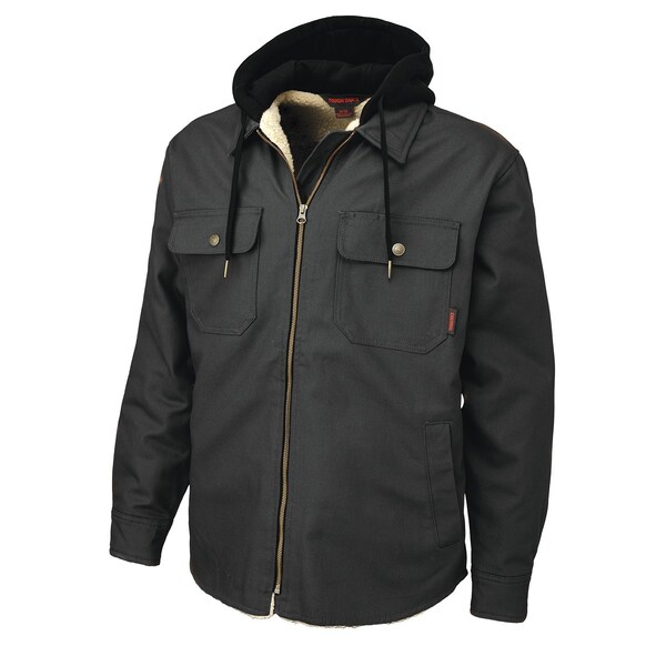 Tough Duck Duck Shirt, Sherpa-Lined, Hood, M, Black - WS031