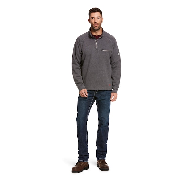 Ariat FR 1/4 Zip, 22 cal/sq cm, L, 10 oz Cotton, Zipper Closure - 10027924