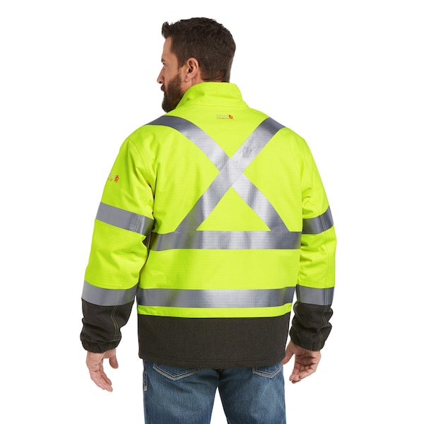 Ariat FR Insulated Waterproof Hi-Vis Jacket, 52 cal/sq cm, 3XL, 8 oz Zipper Closure - 10024022