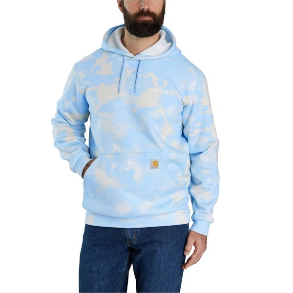 Carhartt Loose Fit Midweight Hooded Watercolor Camo Sweatshirt, Moonstone Watercolor Camo/Malt, Small, REG - 105935-HC2SREG