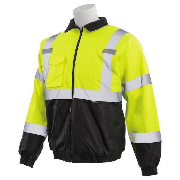 Deltaplus Hi-Vis Jacket, 300D Oxford Polyester with PU Coating, Lining Taffeta and Polyfill, Class 3 2XL - 63948