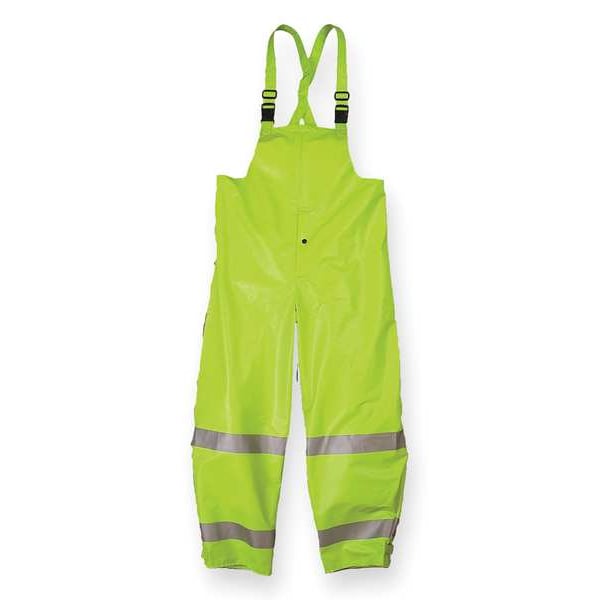 Nasco Arc Flash Rain Bib Overall, 7.2 cal/sq cm ATPV, L, 29 in Inseam, Nomex(R) E89, Fly Front w/Snaps - 1501TFYL