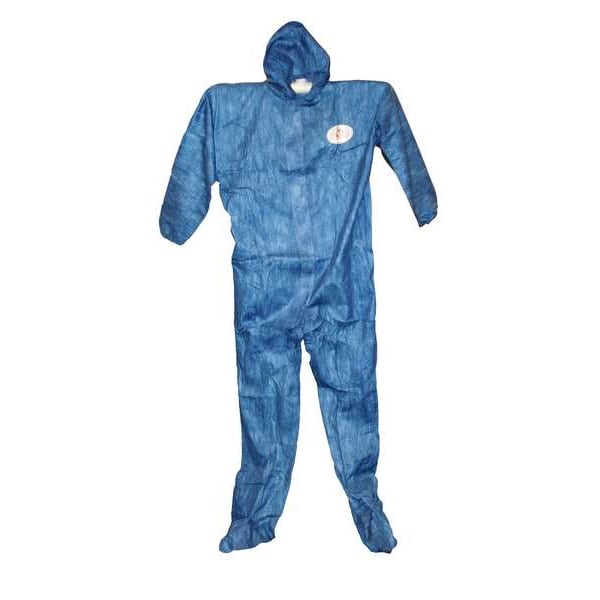 Viroguard Disposable Coverall, Hooded, 5XL, Microporous Laminate, Zipper, Elastic Cuff, Attached Boots Ankle - 2404-5XL
