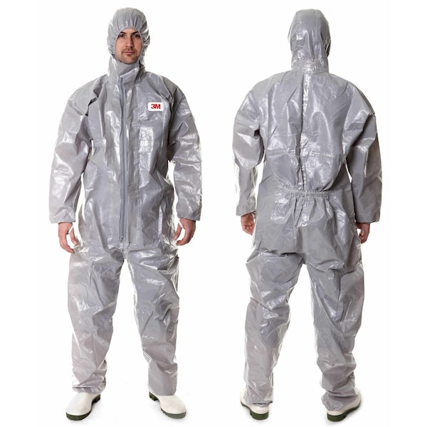 3M Disposable Coveralls, Hooded, XL, Non-Porous Film Laminate, Zipper, Elastic Cuff, Elastic Ankle - 4570-XL
