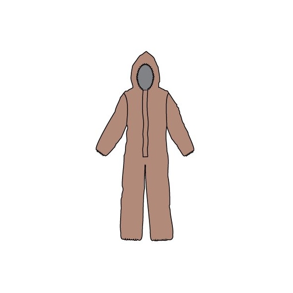 Kappler Disposable Coveralls, Hooded, 2XL/3XL, Zipper/Double Storm Flap, Elastic Cuff, Elastic Ankle - Z3H428TN2X3X