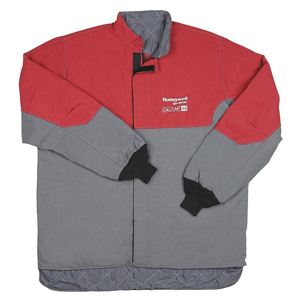 Salisbury Arc Flash Coat, 40 cal/sq cm ATPV, L, 11 oz UltraSoft/GlenGuard, Zipper Closure - ACC40PRGL