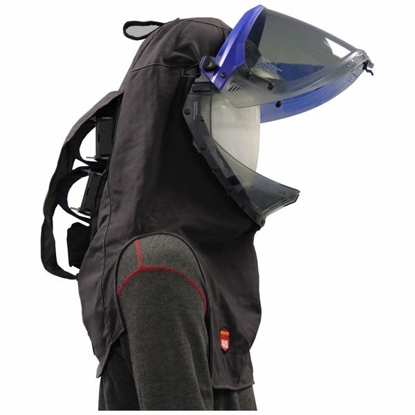 Mechanix Wear Arc Flash Lift Front Hood, 4 PPE CAT, 40 cal/sq cm, Polycarbonate Window, Charcoal Grey, Universal - SWH-40H3P-GPGY-FAN