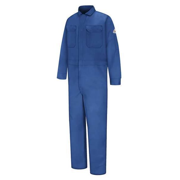 Bulwark Coverall, 11 cal/sq cm ATPV, M, 30 1/2 in Inseam, 100% Cotton, Zipper - CED2RB RG 38