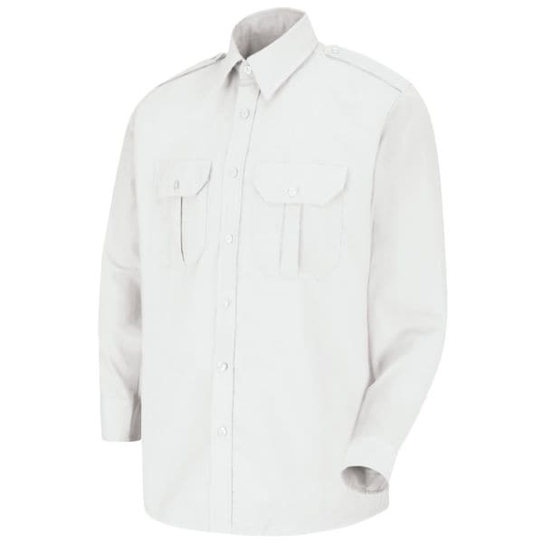 Horace Small Mens Ls White Security Shrt Epaulet - SP56WH L  367