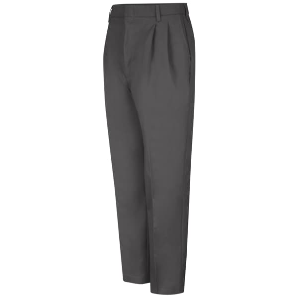 Red Kap Men's Men's Pleated Twill Pant, 35 in, Charcoal, 64% Polyester/35% Cotton - PT38CH 35 34