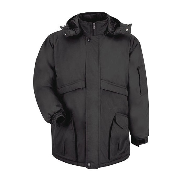 Red Kap Men's Black Hooded Parka size JP70BK RG XL - JP70BK RG XL