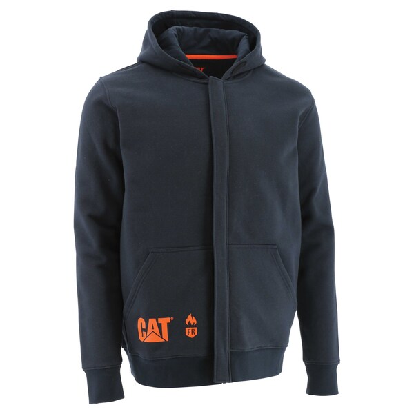 Cat Workwear FR Lightweight Full Zip Hoodie, XL, Navy - 1910142-12424