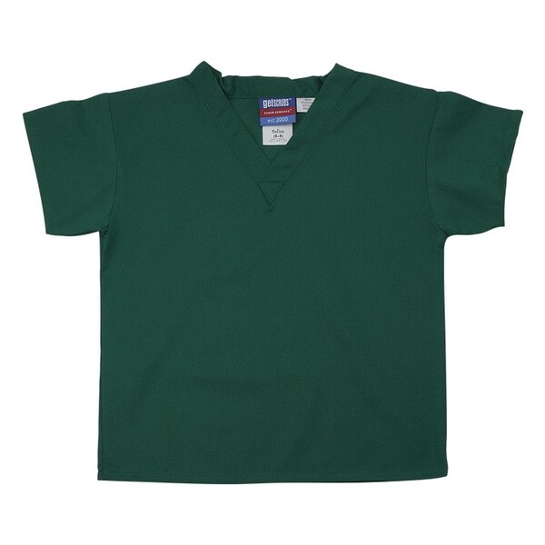 Gelscrubs Kids Hunter Green Scrub Shirt, Medium 6-8 Years Old - 6774-HUN-M