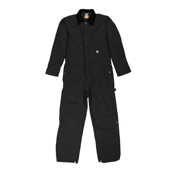 Berne Coverall, Deluxe, Insulated, Large Short, Black, Size LS - I417
