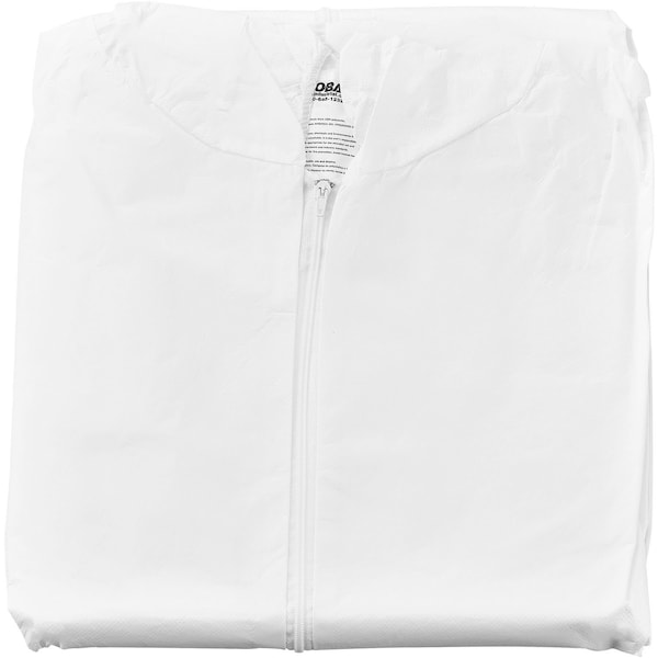 Global Industrial Disposable Coverall, L, 25 PK, White, 60% Polypropylene/40% Polyethylene - 708191L
