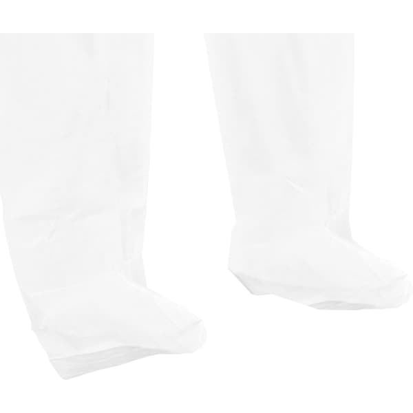 Global Industrial Disposable Coverall, L, 25 PK, White, 60% Polypropylene/40% Polyethylene - 708191L