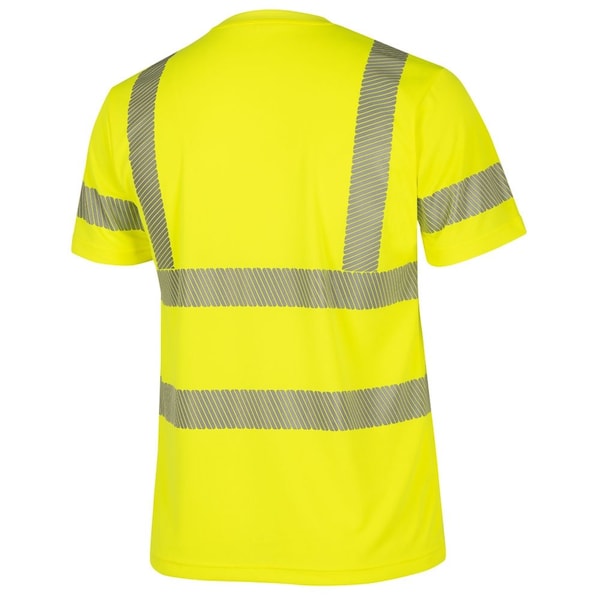 Pioneer Cooling Safety T-Shirt, Short Sleeve, Hi-Vis Yellow, M - V1053060U-M