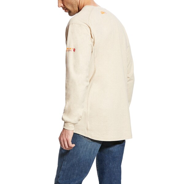 Ariat Men's FR Crew Longsleeve Tee, 8.7 cal/sq cm, 3XL, Cotton - 10022328