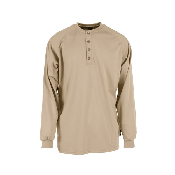 Neese Workwear 6 oz Cotton FR Henley Shirt-KH-M - VI6HSKH-M