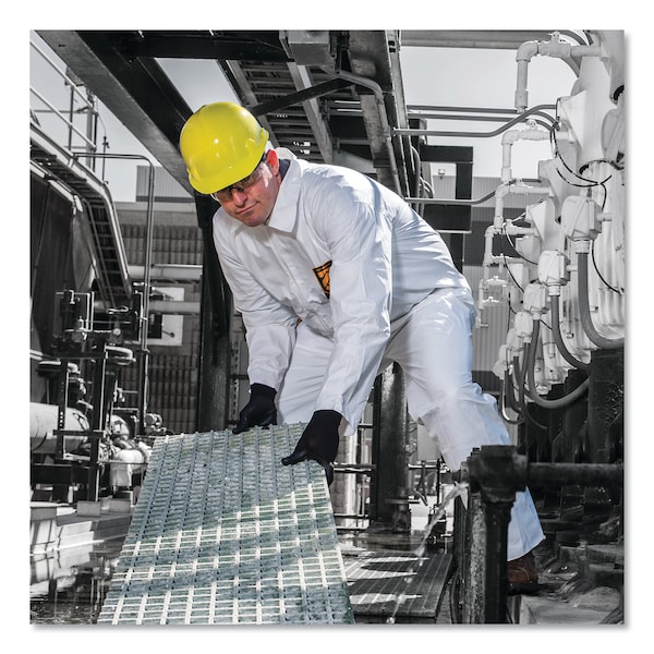 Kleenguard A30 Elastic Back and Cuff Coveralls, 4X-Large, White, 21PK - KCC 46107