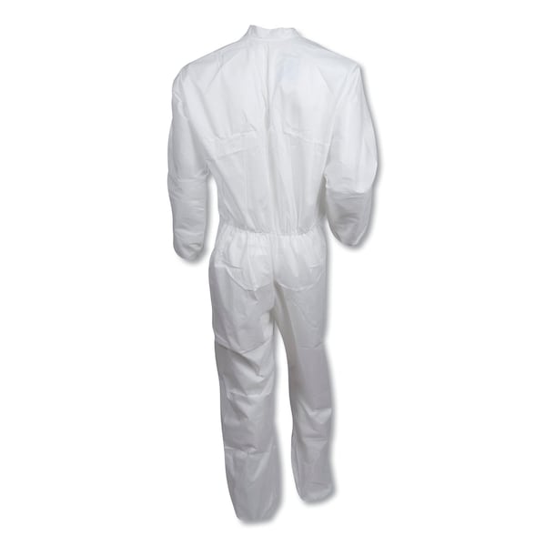 Kleenguard A30 Elastic Back and Cuff Coveralls, 4X-Large, White, 21PK - KCC 46107