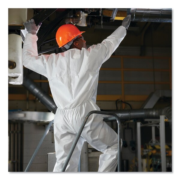 Kleenguard A30 Elastic Back and Cuff Coveralls, 4X-Large, White, 21PK - KCC 46107
