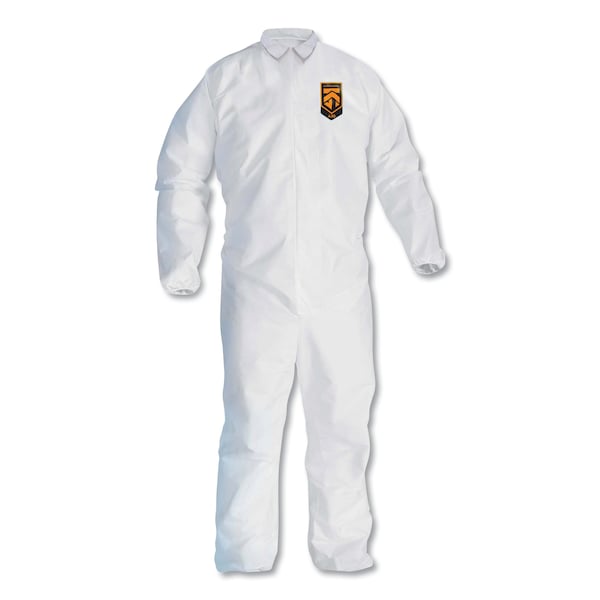 Kleenguard A30 Elastic Back and Cuff Coveralls, 4X-Large, White, 21PK - KCC 46107