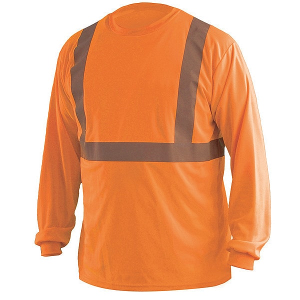 Occunomix Unisex Long Sleeve T-Shirt, Polyester, Pullover Closure, M - LUX-LSET2B-OM