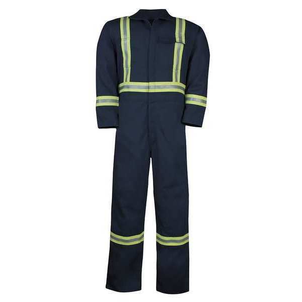 Big Bill Coverall, 8.7 cal/sq cm ATPV, L, 32 in Inseam, Ultrasoft(R), Adjustable Snap (Cuff), Zipper - 1325US7-LR-NAY