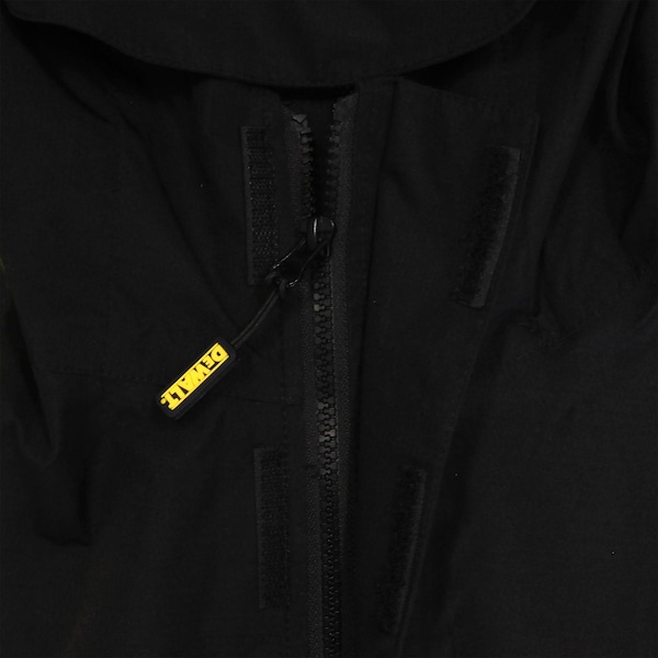 Dewalt Hi-Vis Rain Jacket, Ripstop Polyester, Class 1 Type O, Black, XL - DRW11-1ZGR-XL