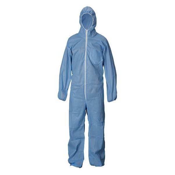 Condor Disposable Coverall, Hooded, 3XL, Basic SMS, Zipper, Elastic Cuff, Elastic Ankle, Serged Seam - 31TU82