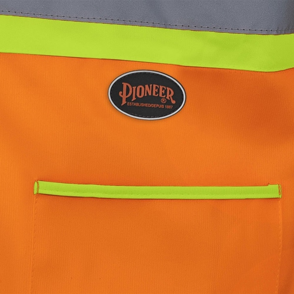 Pioneer Sleeved Vest, Polyester, Hi-Vis Orange, 3XL - V1023550U-3XL
