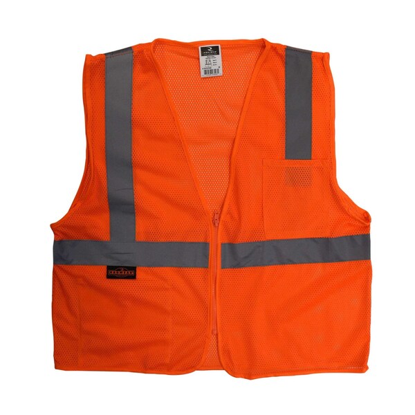 Radians Radians SV2Z Economy Type R Class 2 Mesh Safety Vest with Zipper - SV2ZOMXL