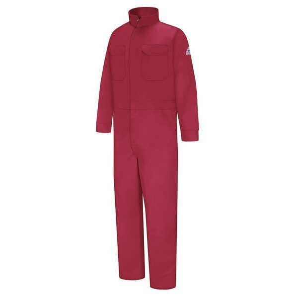 Bulwark Coverall, 11 cal/sq cm ATPV, M, 30 1/2 in Inseam, 100% Cotton, Zipper - CEB2RD RG 40