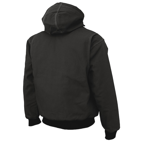 Tough Duck Hooded Duck Bomber Jacket, Black, 2XLT - WJ303